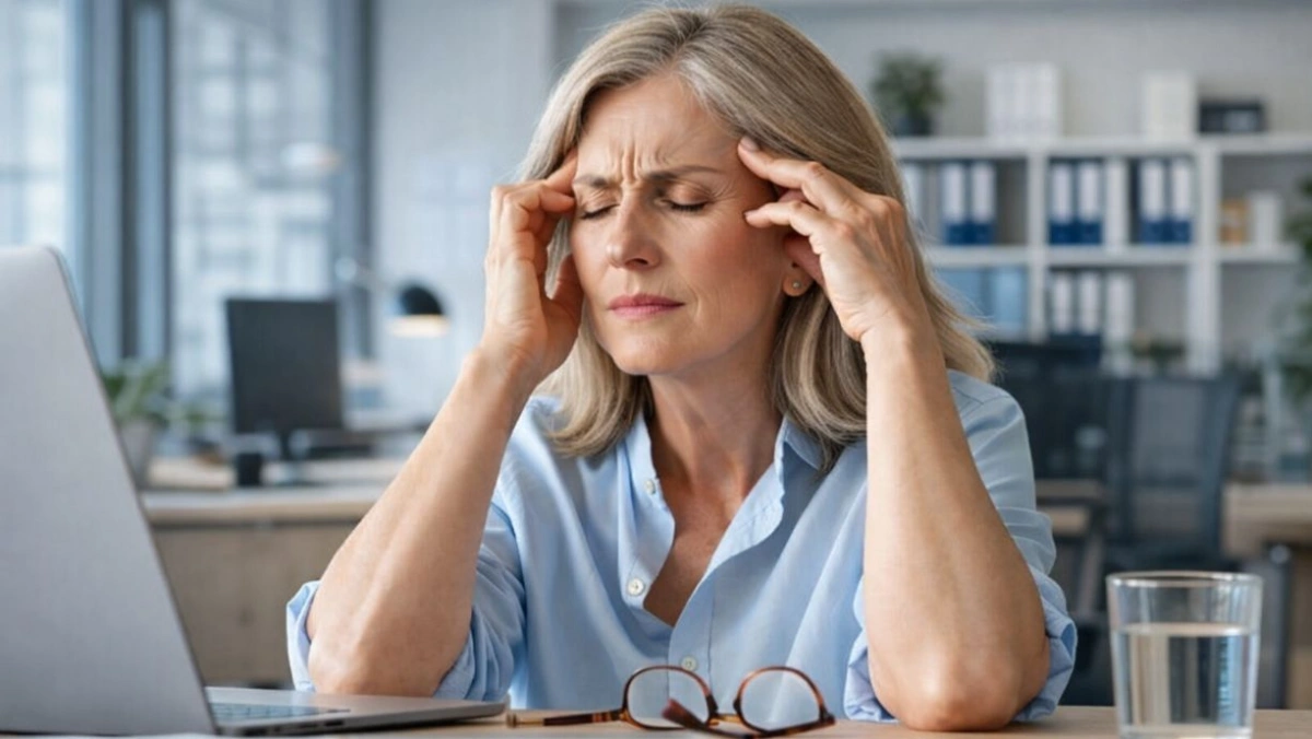 Person struggling with ringing ears